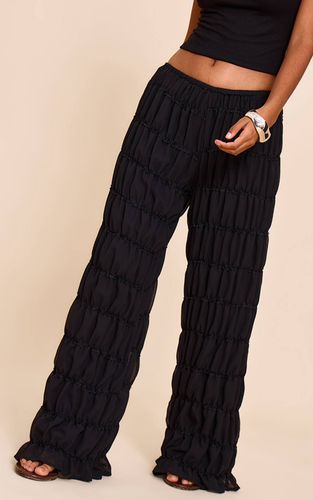 Black Pantalon Large En Mousseline Petite | Taille 42 - PrettyLittleThing - Modalova