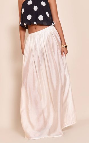 Cream Jupe Longue En Mousseline Transparente | Taille 42 - PrettyLittleThing - Modalova