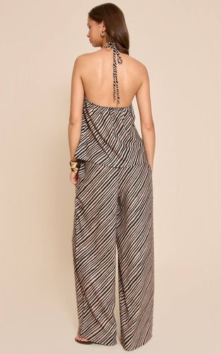 Pantalon Large Fluide Tissé À Rayures | Taille 32 - PrettyLittleThing - Modalova