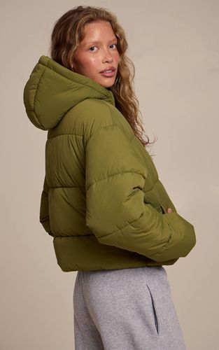 Khaki Veste Doudoune Courte À Cordon De Serrage | Taille XS - PrettyLittleThing - Modalova