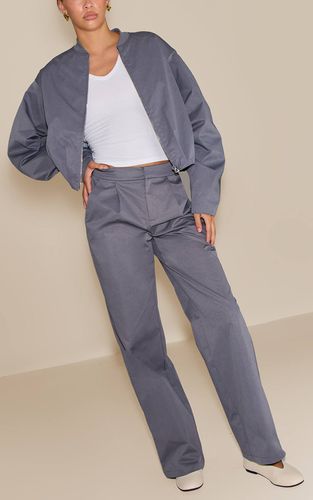 Charcoal Pantalon Large Plissé | Taille 36 - PrettyLittleThing - Modalova