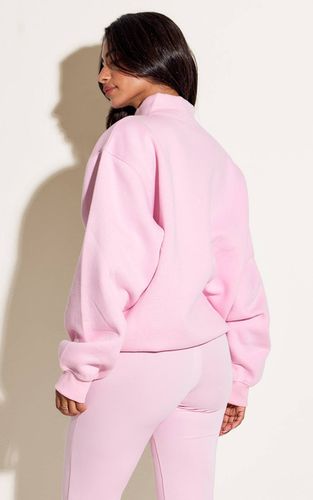 Baby Pink Sweat-shirt Petite À Col Cheminée Et Fermeture Éclair | Taille XS - PrettyLittleThing - Modalova