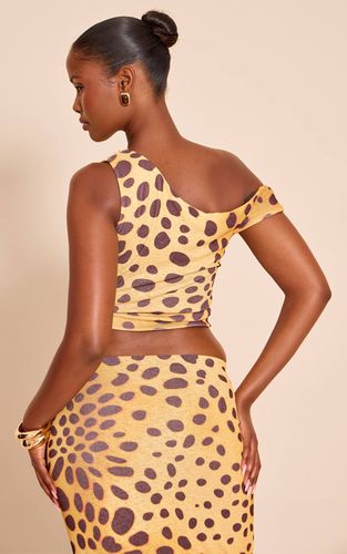 Yellow Haut Sans Manches Asymétrique Oignon À Imprimé Abstrait | Taille 32 - PrettyLittleThing - Modalova