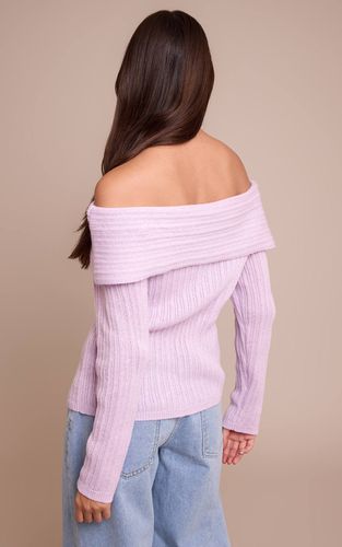 Lilac Haut En Maille À Manches Longues Épaules Dénudées | Taille XS - PrettyLittleThing - Modalova
