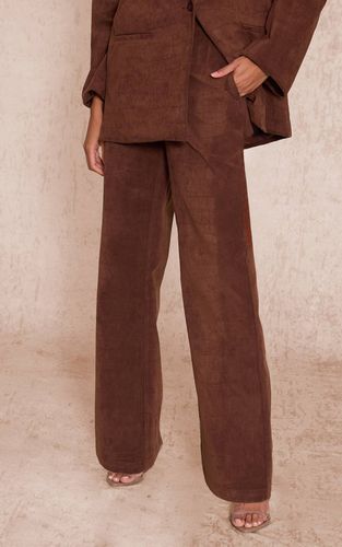 Pantalon Taille Mi-haute Effet Croco Gaufré | Taille 42 - PrettyLittleThing - Modalova