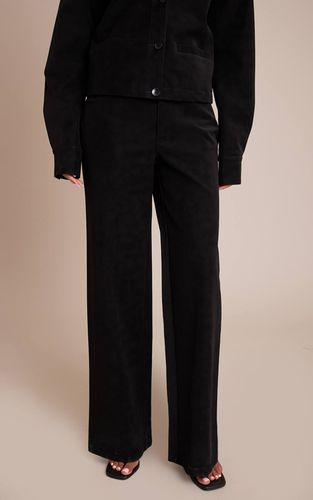 Black Pantalon Large Taille Haute En Synthétique Effet Délavé - Ensemble Coordonné | Taille 32 - PrettyLittleThing - Modalova