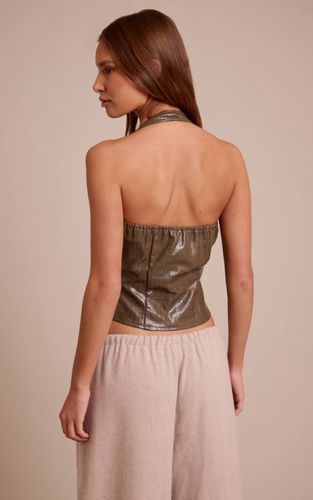 Olive Corset À Ourlet Plongeant Avec Baleines En Synthétique Effet Croco | Taille 32 - PrettyLittleThing - Modalova