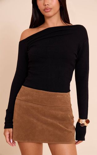 Tan Mini Jupe En Synthétique | Taille 42 - PrettyLittleThing - Modalova
