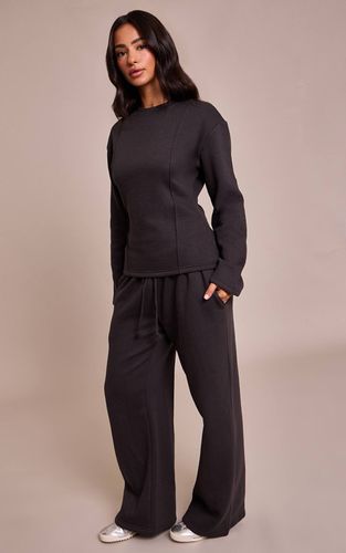 Charcoal Jogger Petite À Jambe Large | Taille XS - PrettyLittleThing - Modalova