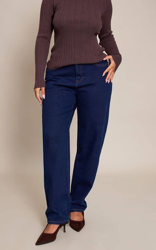 Indigo Jean Denim Cargo Barrel À Détails De Coutures Shape | Taille 42 - PrettyLittleThing - Modalova