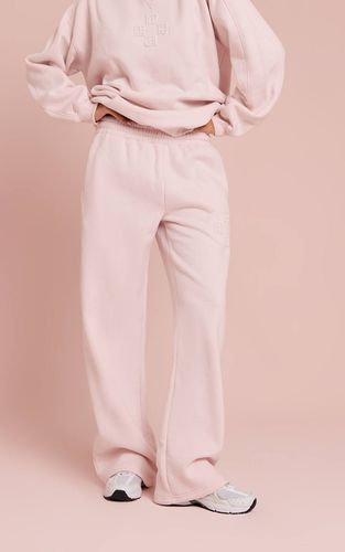Baby Pink Jogging Large À Jambes Évasées Avec Broderie Plt | Taille XS - PrettyLittleThing - Modalova