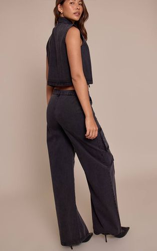 Charcoal Haut Zippé Délavé | Taille 32 - PrettyLittleThing - Modalova