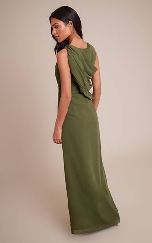 Khaki Robe Longue Grande Taille En Mousseline Avec Détail Cache-cœur | Taille 36 - PrettyLittleThing - Modalova