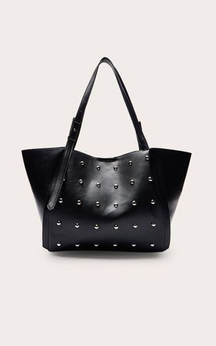 Black Sac Cabas En Synthétique À Clous Dorés Et Bandoulière Ajustable - PrettyLittleThing - Modalova