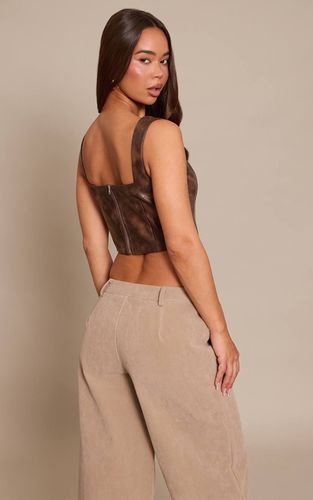 Brown Corset Clouté En Synthétique | Taille 32 - PrettyLittleThing - Modalova