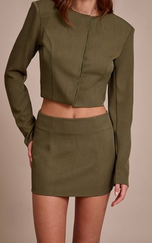 Ensemble Coordonné Jupe Mini Ajustée En Tissu Tissé | Taille 42 - PrettyLittleThing - Modalova