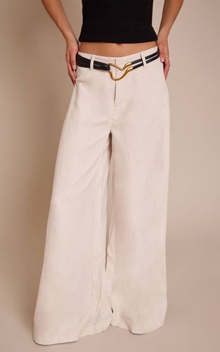 Cream Pantalon À Double Ceinture Pêche Doré | Taille 42 - PrettyLittleThing - Modalova