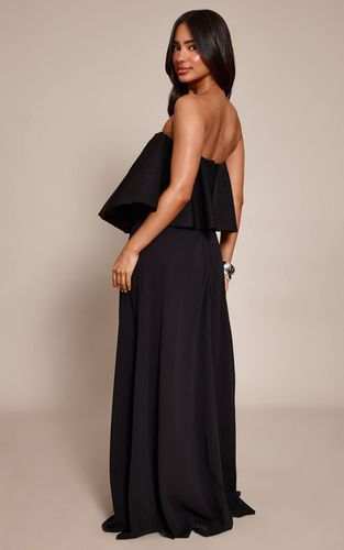 Black Robe Maxi Bandeau À Détail Volant Petite | Taille 32 - PrettyLittleThing - Modalova