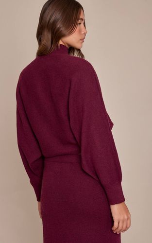Burgundy Synthétiquell En Maille Cache-cœur | Taille Large - PrettyLittleThing - Modalova
