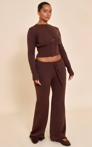 Pantalon Taille Nouée En Maille Shape | Taille Small - PrettyLittleThing - Modalova