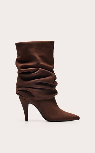 Bottines À Revers Plissé En Synthétique | Taille 33 - PrettyLittleThing - Modalova