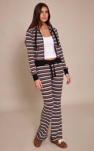 Black Stripes Pantalon Évasé Skinny Taille Basse Coordonné | Taille 32 - PrettyLittleThing - Modalova