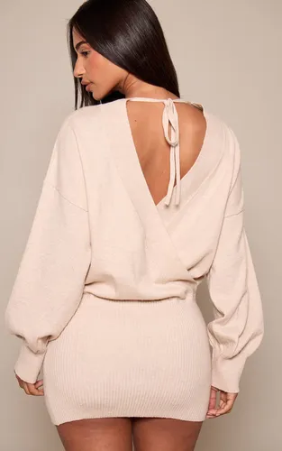 Robe Synthétiquell Tricotée Ample Petite Avec Taille Côtelée | Taille XS - PrettyLittleThing - Modalova
