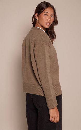 Khaki Cardigan Asymétrique Boutonné | Taille Small - PrettyLittleThing - Modalova