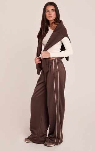 Pantalon De Survêtement Tricot Jambe Large À Bandes Latérales | Taille XS - PrettyLittleThing - Modalova