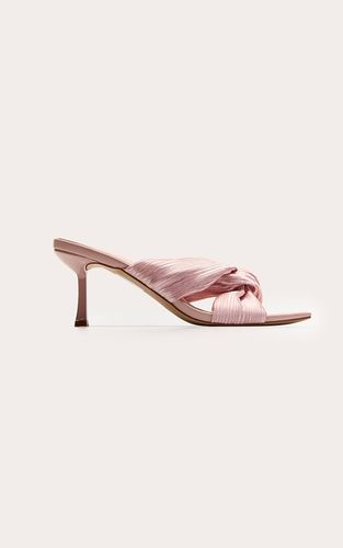 Pink Mules À Talon Chaton Avec Détail Torsadé Plissé | Taille 31 - PrettyLittleThing - Modalova
