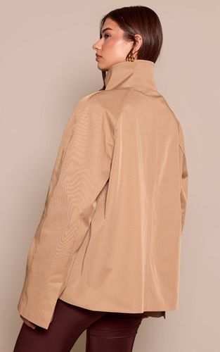 Tan Trench-coat Mi-long Beige À Col Montant | Taille 32 - PrettyLittleThing - Modalova