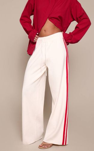 Cream Pantalon En Maille À Bandes Latérales | Taille XS - PrettyLittleThing - Modalova