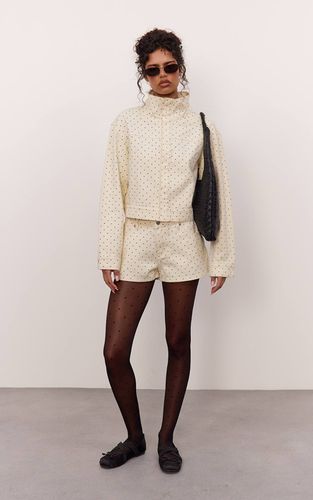 Cream Short En Jean À Pois | Taille 42 - PrettyLittleThing - Modalova