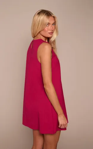 Robe Droite Sans Manches À Encolure Bateau Aspect Lin | Taille 32 - PrettyLittleThing - Modalova