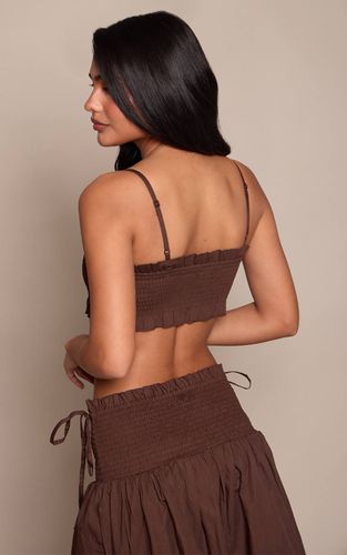Brown Haut Froncé | Taille 42 - PrettyLittleThing - Modalova