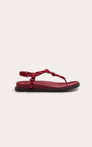 Red Sandales À Semelle Intérieure En Cordon Élastique | Taille 33 - PrettyLittleThing - Modalova