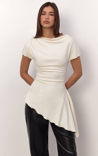 Haut Long Asymétrique En Jersey Brossé Épais | Taille 42 - PrettyLittleThing - Modalova