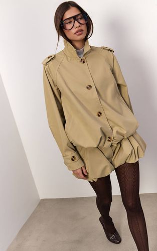 Stone Veste Trench Courte Coordonnée À Ourlet Bouffant | Taille 40 - PrettyLittleThing - Modalova