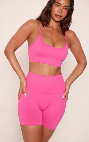 Hot Pink Short De Sport Échancré Froncé Sans Couture | Taille XL - PrettyLittleThing - Modalova