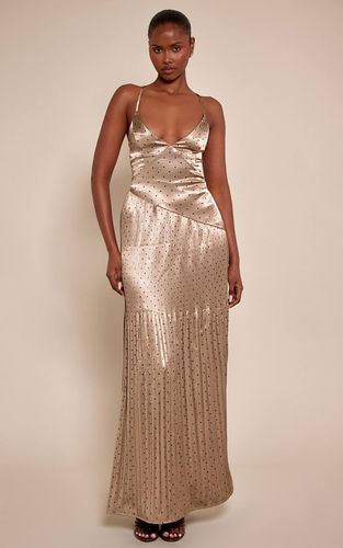 Robe Maxi À Pois Avec Décolleté En V | Taille 36 - PrettyLittleThing - Modalova
