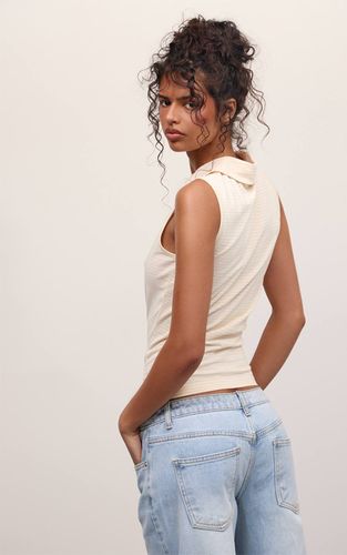 Lemon Haut Sans Manches À Col Et Rayures | Taille 32 - PrettyLittleThing - Modalova