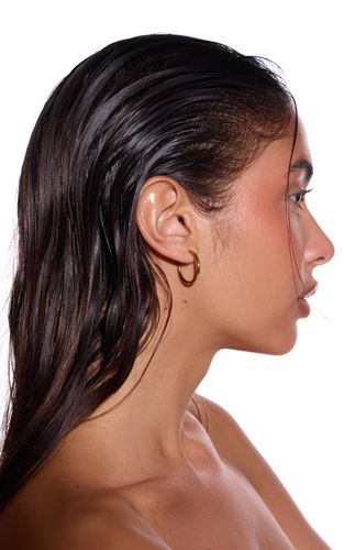 Gold Lot Multi-pack De Boucles D'oreilles Assorties En Acier Inoxydable Lisse - PrettyLittleThing - Modalova