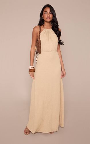Stone Robe Longue Dos Nu Avec Détails De Perles Et Col Licou | Taille 32 - PrettyLittleThing - Modalova