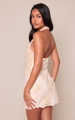 Stone Robe Moulante Aspect Lin Avec Détail Dentelle Au Buste | Taille 42 - PrettyLittleThing - Modalova