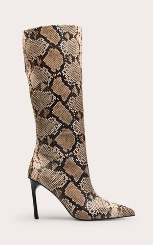 Natural Bottes Hautes À Talons Imprimé Synthétique | Taille 33 - PrettyLittleThing - Modalova