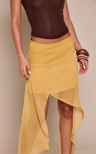 Olive Jupe Midi En Mousseline | Taille 44 - PrettyLittleThing - Modalova