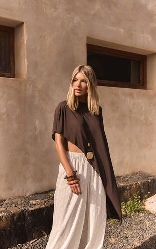 Haut Cape Ample En Mesh Dévoré | Taille 36 - PrettyLittleThing - Modalova