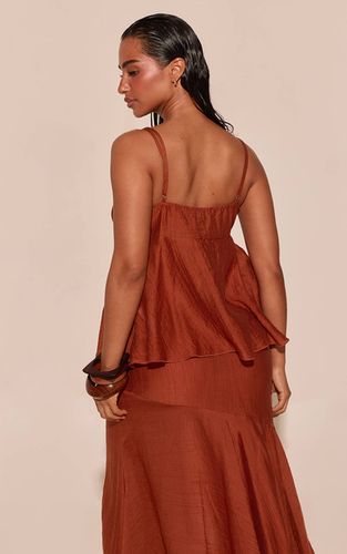 Rust Haut De Plage À Ourlet Fendu Avec Finition Résine | Taille Small - PrettyLittleThing - Modalova