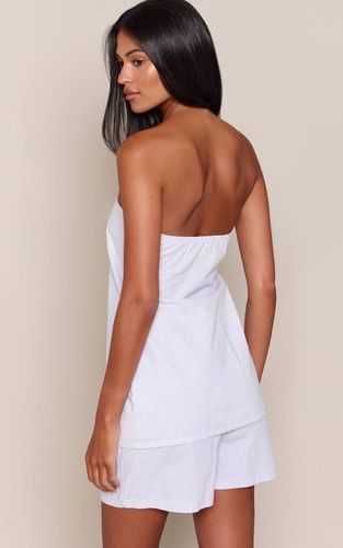 Blue Haut Bandeau Long Rayé Tissé Tall | Taille 42 - PrettyLittleThing - Modalova