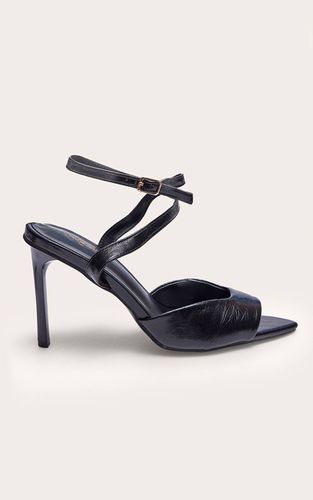 Black Sandales À Talons Hauts En Synthétiquecuir À Bout Pointu | Taille 33 - PrettyLittleThing - Modalova